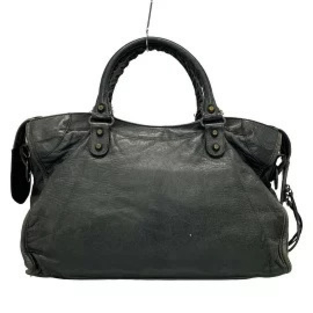 Balenciaga Dark Green City Leather Handbag The Green